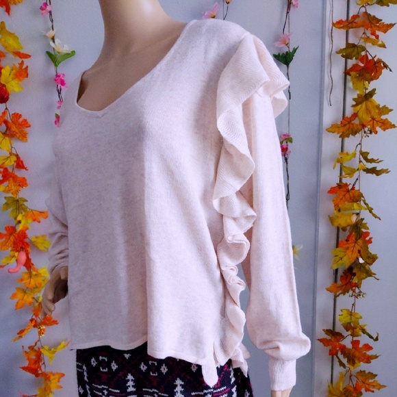 NWT TOP SWEATER RUFFLE OVERSIZED - Picture 7 of 8